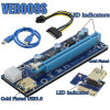 1x Latest VER009S LED PCI-E Riser 1X to 16X USB3.0 Graphics Mining Extension Set