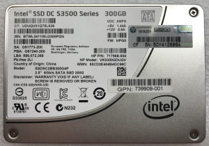 Intel SSD DC S3500 300GB SATA SSD 6Gbps/SSDSC2BB300G4P/HP Certified