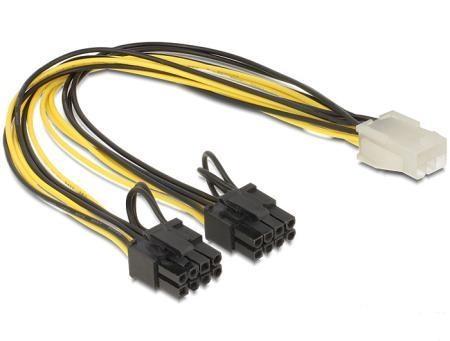 8pin to 6+6pin Power Cable for DELL R720 and NVIDIA Quadro K6000 GPU 50cm